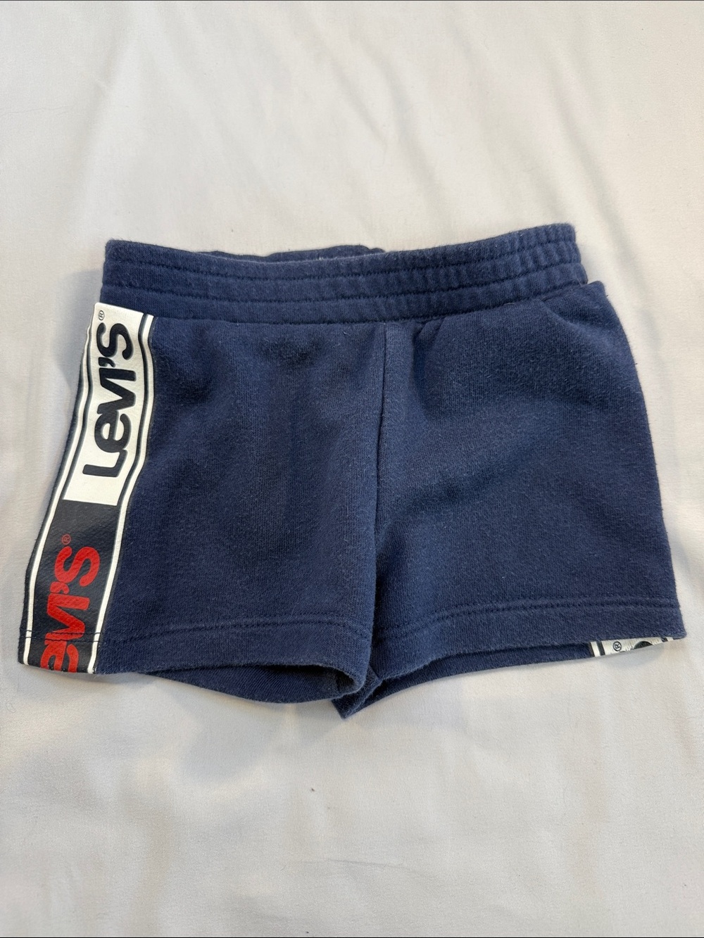 Levi's Navy Shorts with Branded Side Stripe